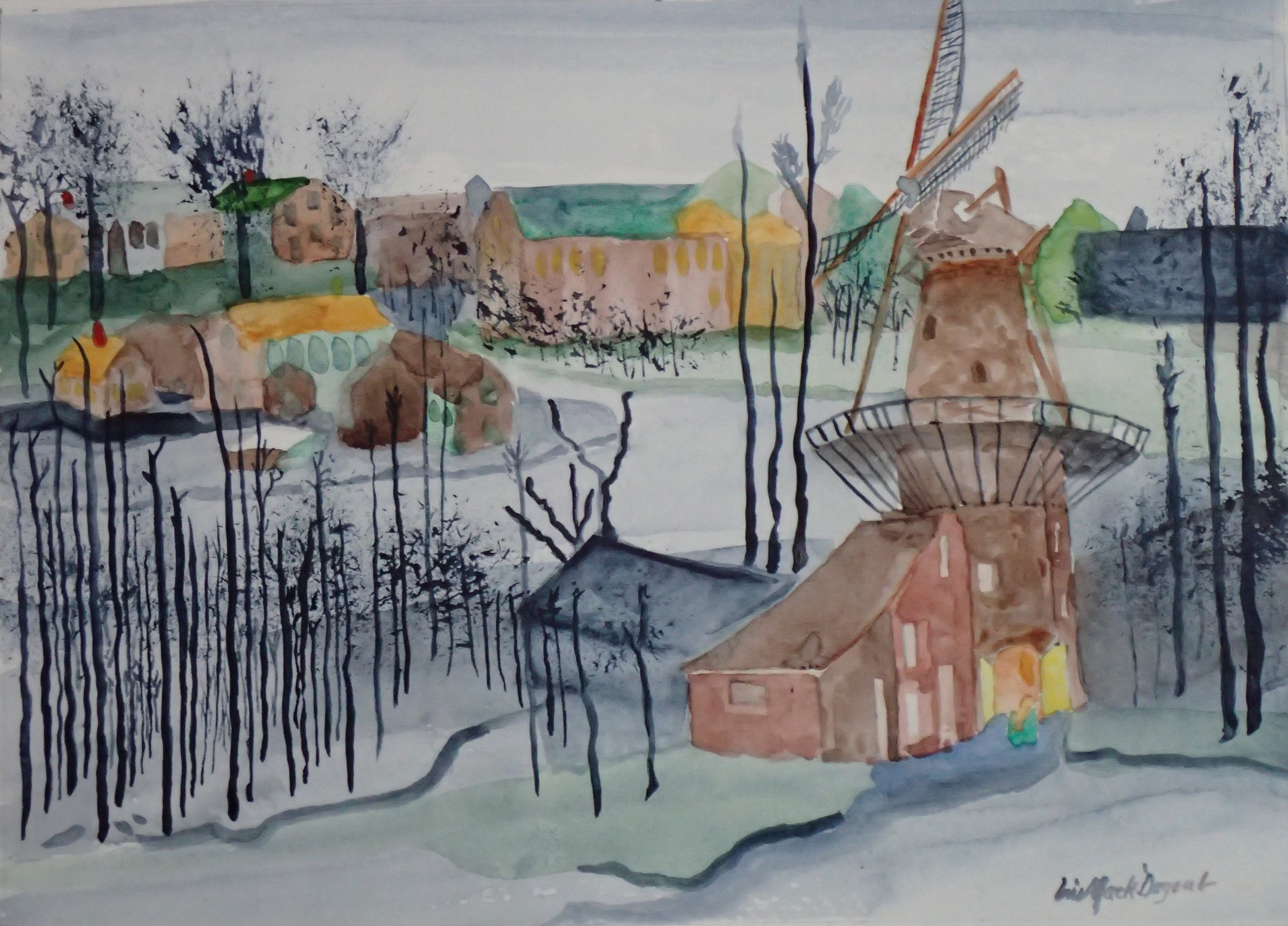 Windmill in Winter