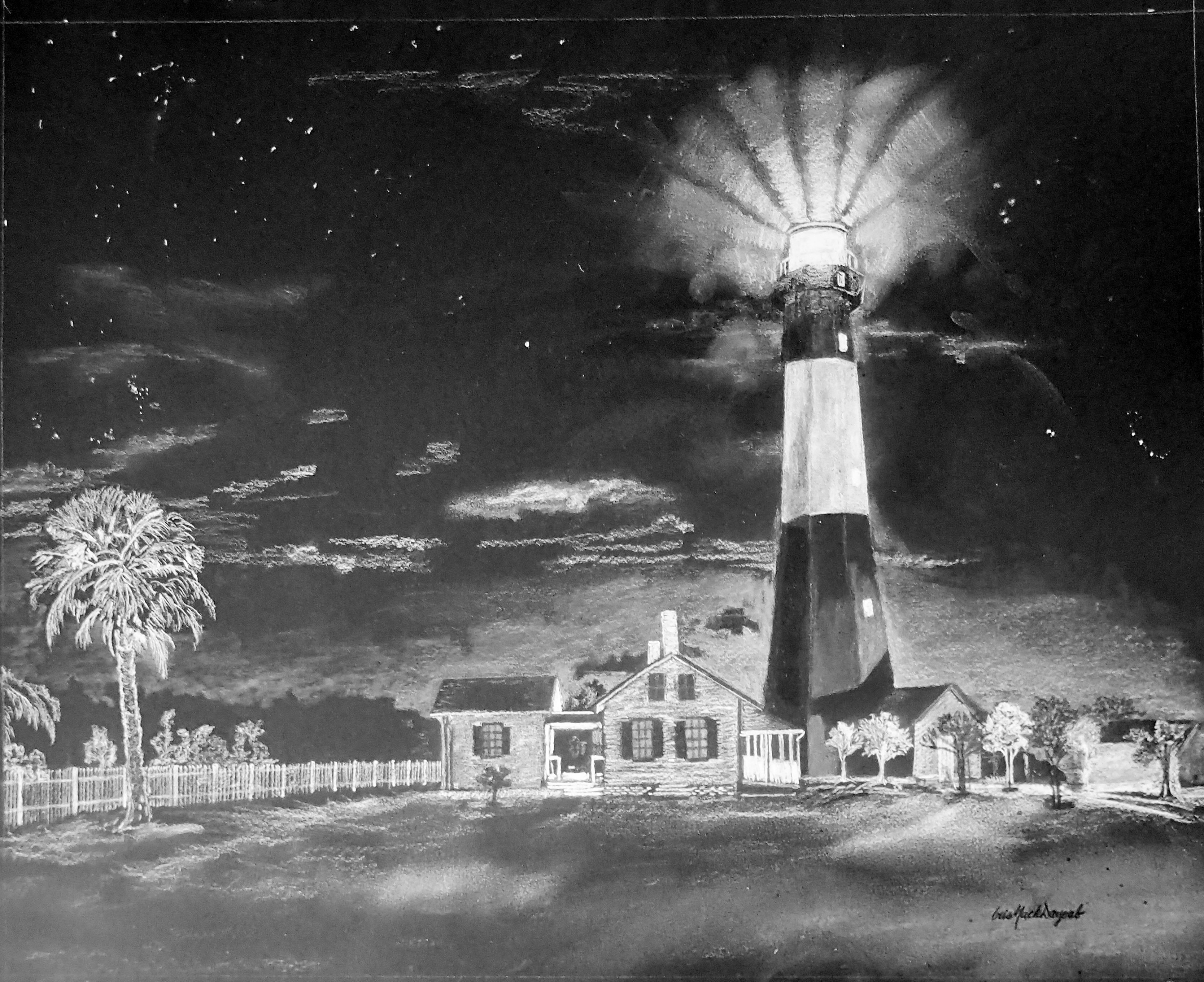 Tybee Lighthouse at Night